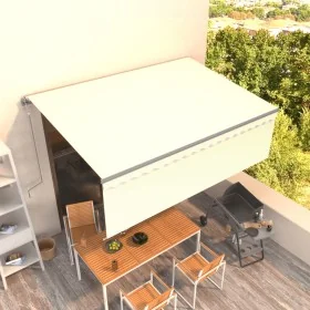 Toldo retráctil automático con persiana 4,5x3 m color crema de , Toldos - Ref: Foro24-3069447, Precio: 506,88 €, Descuento: %
