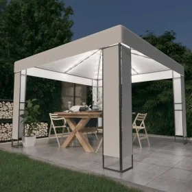 Cenador con doble techo y tira de luces LED blanco 3x3 m de , Carpas y cenadores - Ref: Foro24-3070302, Precio: 231,99 €, Des...