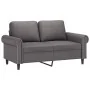 Sofá de 2 plazas con cojines cuero sintético gris 120 cm by , Sofas - Ref: Foro24-3200927, Price: 238,39 €, Discount: %