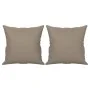 Sofá de 2 plazas con cojines tela microfibra gris taupe 140 cm by , Sofas - Ref: Foro24-3200971, Price: 279,86 €, Discount: %