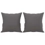 Sofá de 2 plazas con cojines cuero sintético gris 140 cm de , Sofás - Ref: Foro24-3200990, Precio: 251,96 €, Descuento: %