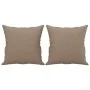 Sofá de 2 plazas con cojines cuero sintético capuchino 140 cm by , Sofas - Ref: Foro24-3200992, Price: 246,43 €, Discount: %