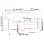 Sofá de 2 plazas con cojines cuero sintético capuchino 140 cm by , Sofas - Ref: Foro24-3200992, Price: 246,43 €, Discount: %