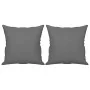Sofá de 2 plazas con cojines tela microfibra gris oscuro 120 cm by , Sofas - Ref: Foro24-3200967, Price: 257,60 €, Discount: %