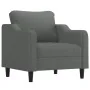 Sillón con taburete tela gris oscuro 60 cm by , Sofas - Ref: Foro24-3201128, Price: 232,01 €, Discount: %