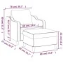 Sillón con taburete tela gris oscuro 60 cm by , Sofas - Ref: Foro24-3201128, Price: 232,01 €, Discount: %