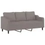 Sofá de 3 plazas con taburete de tela gris taupe 180 cm by , Sofas - Ref: Foro24-3201142, Price: 307,98 €, Discount: %