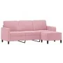 Sofá de 3 plazas con taburete de terciopelo rosa180 cm von , Sofas - Ref: Foro24-3201177, Preis: 349,71 €, Rabatt: %