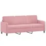 Sofá de 3 plazas con taburete de terciopelo rosa180 cm von , Sofas - Ref: Foro24-3201177, Preis: 349,71 €, Rabatt: %