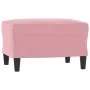 Sofá de 3 plazas con taburete de terciopelo rosa180 cm von , Sofas - Ref: Foro24-3201177, Preis: 349,71 €, Rabatt: %