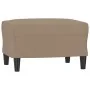 Sillón con taburete cuero sintético color capuchino 60 cm de , Sofás - Ref: Foro24-3201204, Precio: 200,28 €, Descuento: %