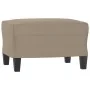 Sofá de 3 plazas y taburete tela microfibra gris taupe 180 cm de , Sofás - Ref: Foro24-3201231, Precio: 398,86 €, Descuento: %