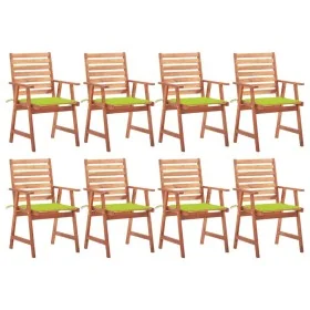 Sillas comedor de jardín y cojines 8 uds madera maciza acacia de , Sillas de jardín - Ref: Foro24-3078385, Precio: 535,80 €, ...
