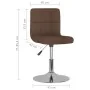 Silla de comedor giratoria tela marrón de , Sillas de comedor - Ref: Foro24-3087471, Precio: 78,92 €, Descuento: %