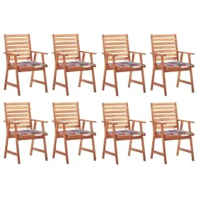 Sillas comedor de jardín y cojines 8 uds madera maciza acacia de , Sillas de jardín - Ref: Foro24-3078387, Precio: 544,31 €, ...