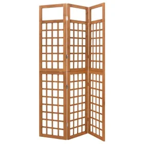 Biombo/Enrejado de 3 paneles madera maciza abeto 121x180,5 cm de , Divisores de ambientes - Ref: Foro24-316478, Precio: 91,89...