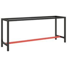 Estructura banco de trabajo metal negro y rojo mate 190x50x79cm von , Tischbeine - Ref: Foro24-151453, Preis: 106,59 €, Rabat...