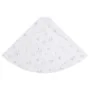 Falda del árbol de Navidad de lujo blanca 90 cm cuero sintético de , Cubrepié del árbol de Navidad - Ref: Foro24-330272, Prec...