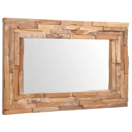 Espejo decorativo rectangular teca 90x60 cm de , Espejos - Ref: Foro24-244563, Precio: 203,70 €, Descuento: %