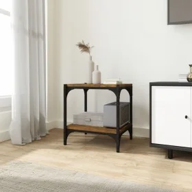 Mueble para TV contrachapada y acero roble ahumado 40x33x41 cm by , TV Furniture - Ref: Foro24-819304, Price: 27,16 €, Discou...