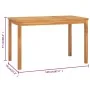 Mesa de comedor de jardín madera maciza de teca 120x70x77 cm de , Mesas de jardín - Ref: Foro24-316630, Precio: 193,32 €, Des...