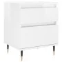 Mesita de noche madera contrachapada blanco brillo 40x35x50 cm de , Mesitas de noche - Ref: Foro24-830656, Precio: 46,26 €, D...