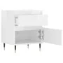 Mesita de noche madera contrachapada blanco brillo 40x35x50 cm de , Mesitas de noche - Ref: Foro24-830656, Precio: 46,26 €, D...