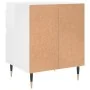 Mesita de noche madera contrachapada blanco brillo 40x35x50 cm de , Mesitas de noche - Ref: Foro24-830656, Precio: 46,26 €, D...