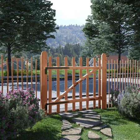 Puerta para valla 100x90cm madera de avellano impregnada by , garden gates - Ref: Foro24-142595, Price: 82,28 €, Discount: %