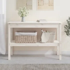 Mesa consola de madera maciza de pino blanco 110x40x75 cm von , Seitentische - Ref: Foro24-814300, Preis: 116,16 €, Rabatt: %