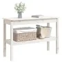 Mesa consola de madera maciza de pino blanco 110x40x75 cm by , Side tables - Ref: Foro24-814300, Price: 116,16 €, Discount: %