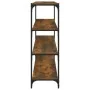 Estantería contrachapada y acero roble ahumado 100x33x100 cm de , Librerías y estanterías - Ref: Foro24-819359, Precio: 79,28...