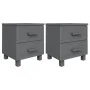 Mesitas noche 2 uds HAMAR pino macizo gris oscuro 40x35x44,5 cm de , Mesitas de noche - Ref: Foro24-340410, Precio: 85,31 €, ...