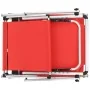 Tumbona plegable con techo aluminio y textileno roja de , Tumbonas - Ref: Foro24-44334, Precio: 83,96 €, Descuento: %