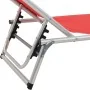 Tumbona plegable con techo aluminio y textileno roja de , Tumbonas - Ref: Foro24-44334, Precio: 83,96 €, Descuento: %