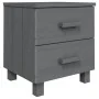 Mesita de noche HAMAR pino macizo gris oscuro 40x35x44,5 cm von , Nachttische - Ref: Foro24-340406, Preis: 47,75 €, Rabatt: %