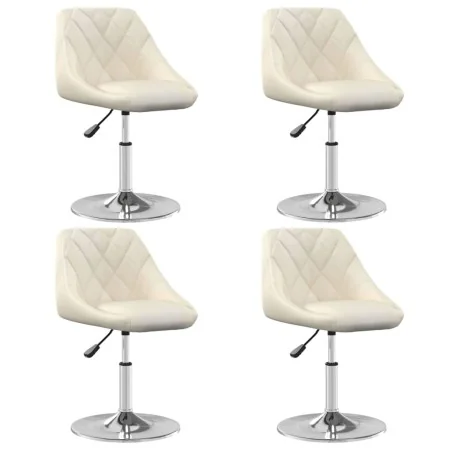 Sillas de comedor giratorias 4 unidades terciopelo color crema by , dining chairs - Ref: Foro24-3088757, Price: 228,36 €, Dis...