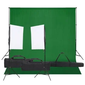 Kit de estudio fotográfico con set de luces y fondo de , Flashes e iluminaciones de estudio - Ref: Foro24-3094736, Precio: 14...