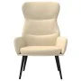 Sillón de relax con reposapiés de tela color crema de , Sillones - Ref: Foro24-3097431, Precio: 120,32 €, Descuento: %