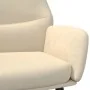 Sillón de relax con reposapiés de tela color crema de , Sillones - Ref: Foro24-3097431, Precio: 120,32 €, Descuento: %