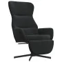 Sillón de relax con reposapiés terciopelo negro de , Sillones - Ref: Foro24-3097501, Precio: 120,78 €, Descuento: %
