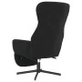 Sillón de relax con reposapiés terciopelo negro de , Sillones - Ref: Foro24-3097501, Precio: 120,78 €, Descuento: %