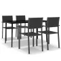 Juego de comedor para jardín 5 piezas negro by , Garden sets - Ref: Foro24-3099277, Price: 322,82 €, Discount: %