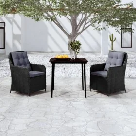 Juego de comedor para jardín 3 piezas negro de , Conjuntos de jardín - Ref: Foro24-3099571, Precio: 358,05 €, Descuento: %