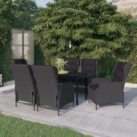 Juego de comedor de jardín 7 piezas gris oscuro de , Conjuntos de jardín - Ref: Foro24-3099640, Precio: 1,00 €, Descuento: %