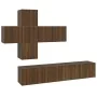 Set de muebles de TV 7 pzas madera contrachapada marrón roble de , Muebles TV - Ref: Foro24-3114509, Precio: 191,33 €, Descue...
