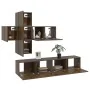 Set de muebles de TV 7 pzas madera contrachapada marrón roble de , Muebles TV - Ref: Foro24-3114509, Precio: 191,33 €, Descue...
