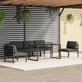Set muebles de jardín 6 pzas y cojines aluminio gris antracita de , Conjuntos de jardín - Ref: Foro24-3115919, Precio: 1,00 €...