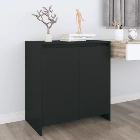 Aparador de madera contrachapada negro 70x41x75 cm by , Sideboards - Ref: Foro24-809738, Price: 87,73 €, Discount: %