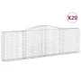 Cestas gaviones 20 uds forma de arco hierro 400x30x120/140 cm de , Maceteros y jardineras - Ref: Foro24-3146889, Precio: 3,00...